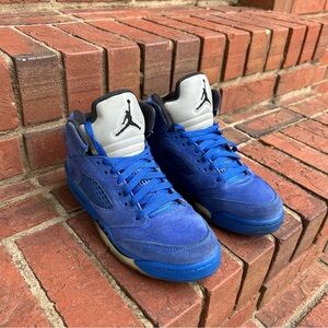 Air Jordan 5 Retro GS 'Blue Suede' Sneakers size Y6
